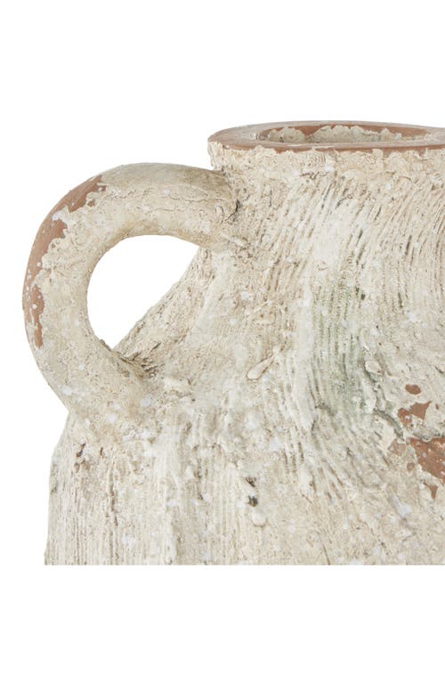 Ginger Birch Studio Textured Tall Vase In Cream