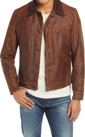 Schott NYC Leather Mechanics Jacket | Nordstrom