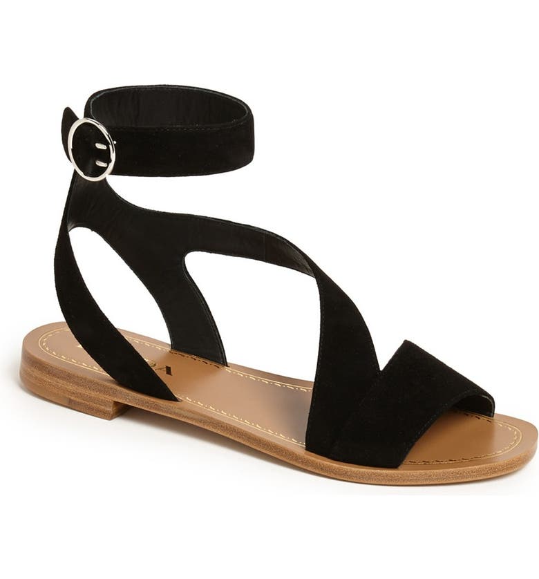 Prada Asymmetrical Ankle Strap Sandal | Nordstrom