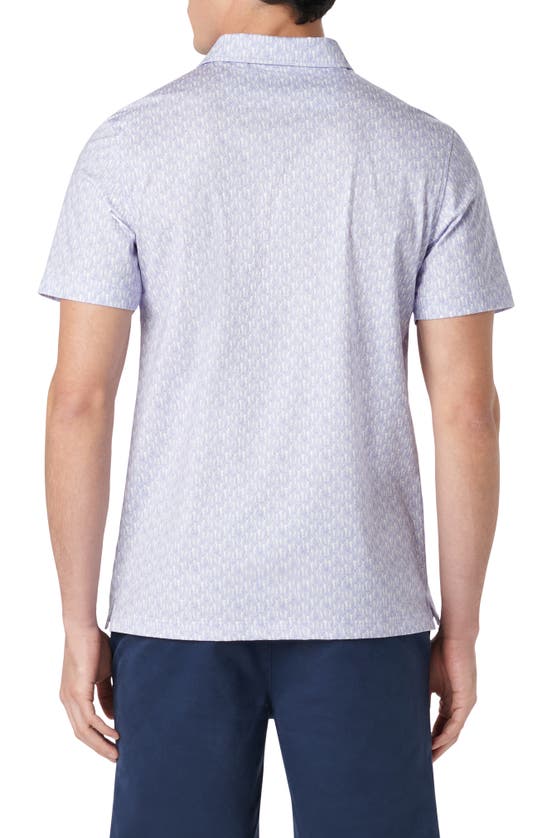 Shop Bugatchi Victor Ooohcotton® Golf Print Polo In Lilac