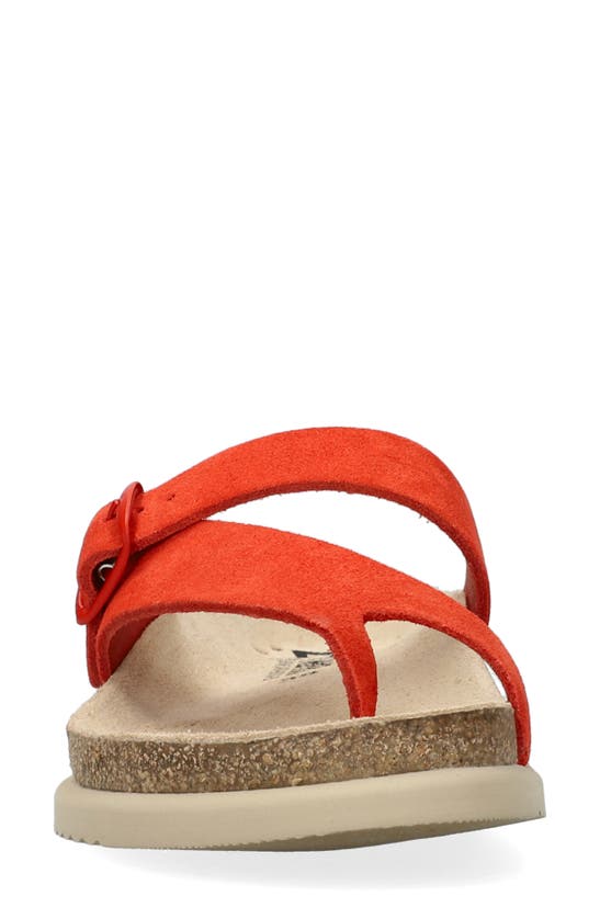 Shop Mephisto Helen Toe Loop Sandal In Coral Sandvel