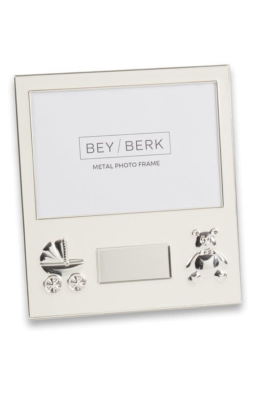Bey-Berk Newborn 4 x 6-Inch Picture Frame in Silver at Nordstrom