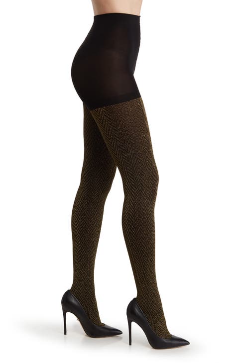 Zigzag Textron Glam Opaque Knit Tights