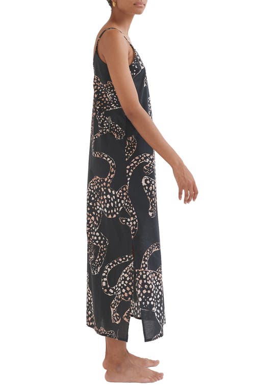 Desmond & Dempsey Jag Slip Nightgown In Jag Navy