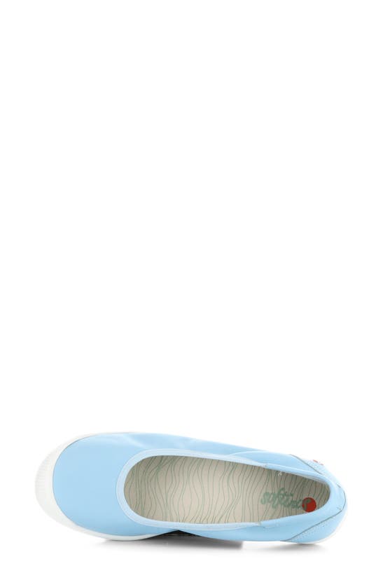 Shop Softinos By Fly London Ilme Ballet Flat In Sky Smooth Leather