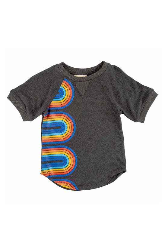Miki Miette Mike Miette Kids' Sydney Soundwaves Graphic Tee In Heather Grey
