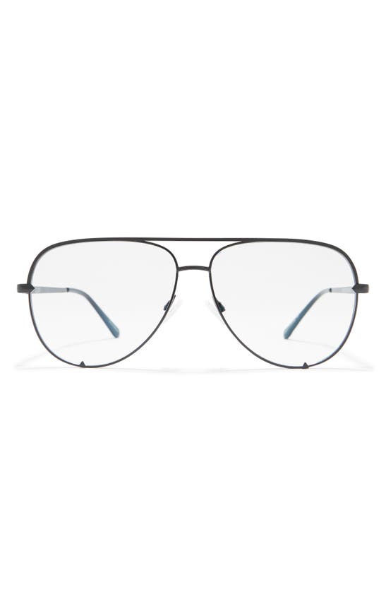 Quay 56mm High Key Shift Aviator Glasses In Black/ Smoke  display picture 3