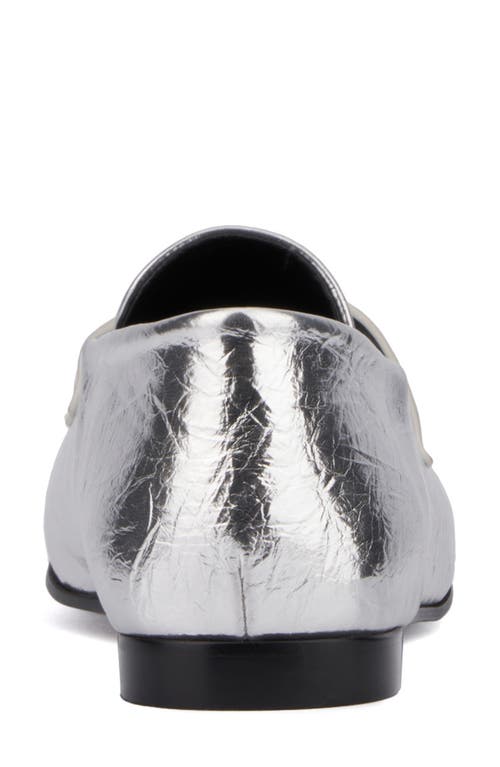 Torgeis Carleigh Moc Toe Loafer In Silver