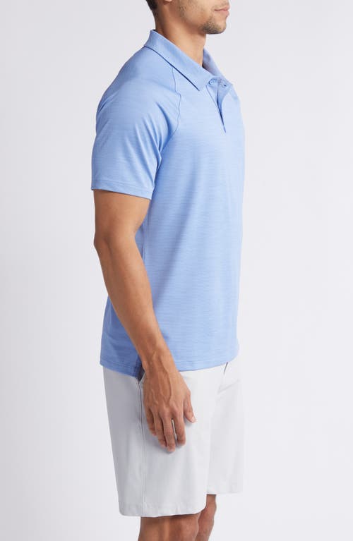 Shop Zella Chip Performance Golf Polo In Blue Hydrangea