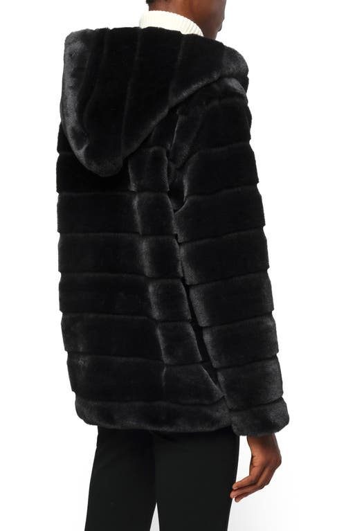 Shop Apparis Goldy Recycled Polyester Pluche™ Faux Fur Coat In Noir