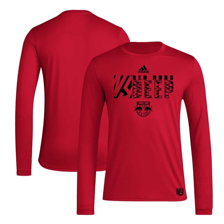 Shop Adidas Originals Adidas Red New York Red Bulls 2024 Jersey Hook Aeroready Long Sleeve T-shirt