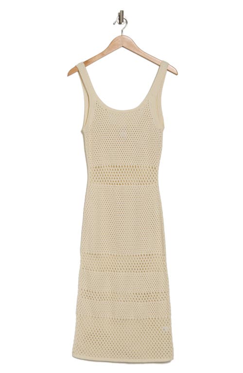 Shop Melrose And Market Sleeveless Open Stitch Sweater Dress In Ivory Dove
