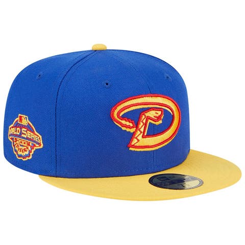 ST. LOUIS BLUES NEW ERA 5950 HERITAGE SCRIPT NAVY AND GOLD FITTED HAT