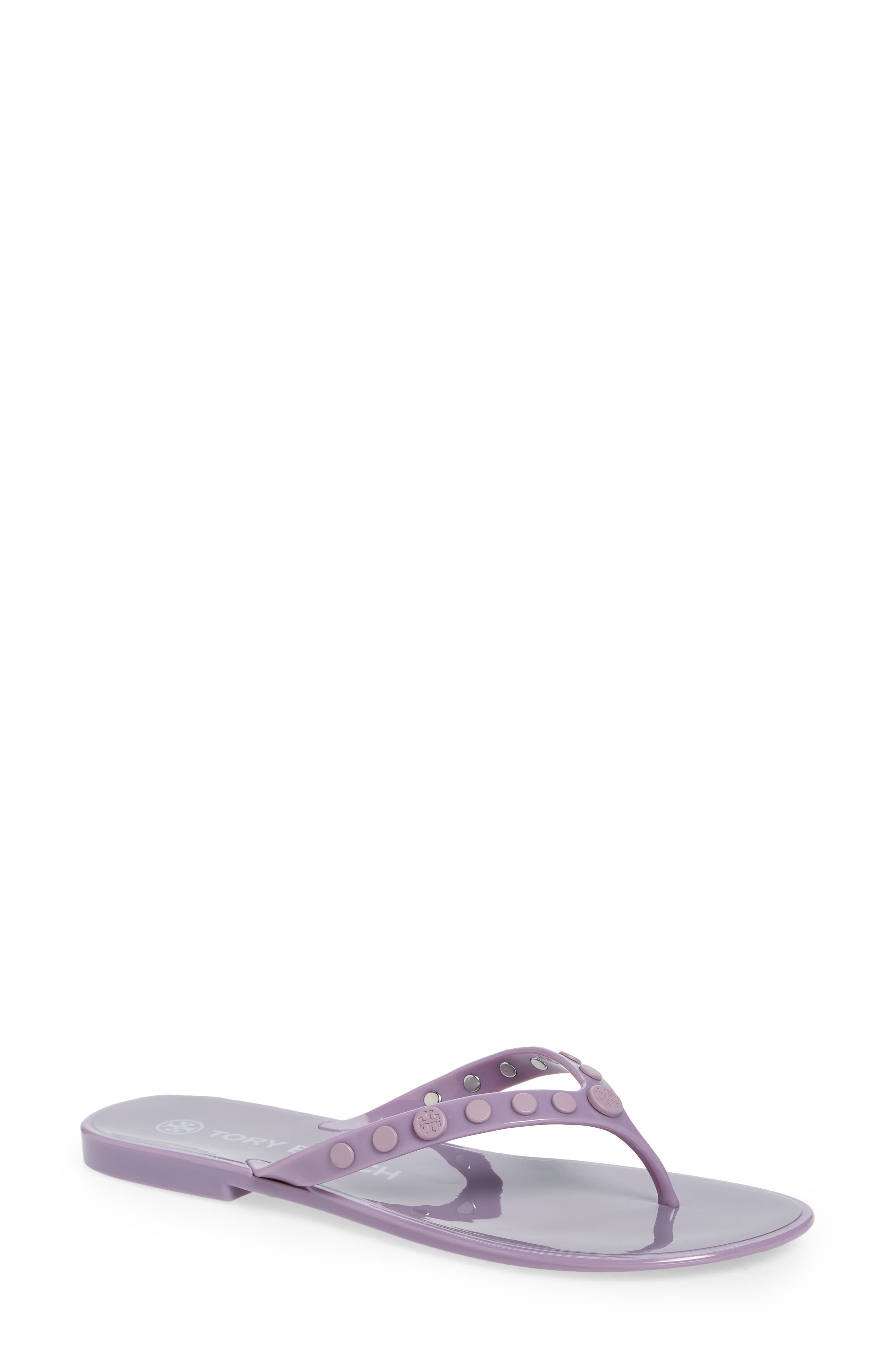Tory Burch Studded Jelly Flip Flop in Purple | Smart Closet