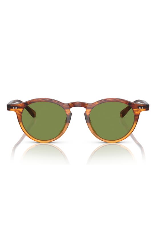 Shop Oliver Peoples Op-13 47mm Round Sunglasses In Amber