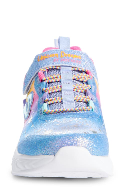 Shop Skechers S-lights Unicorn Dreams Glitter Sneaker In Blue/multi