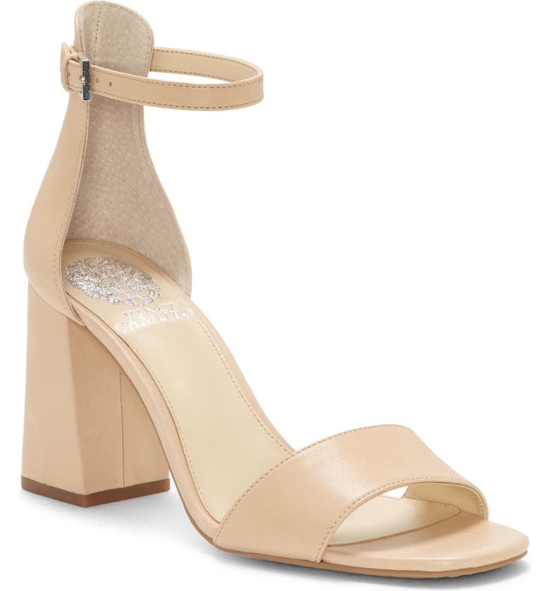 VINCE CAMUTO Winderly Ankle Strap Sandal, Main, color, BUFF LEATHER