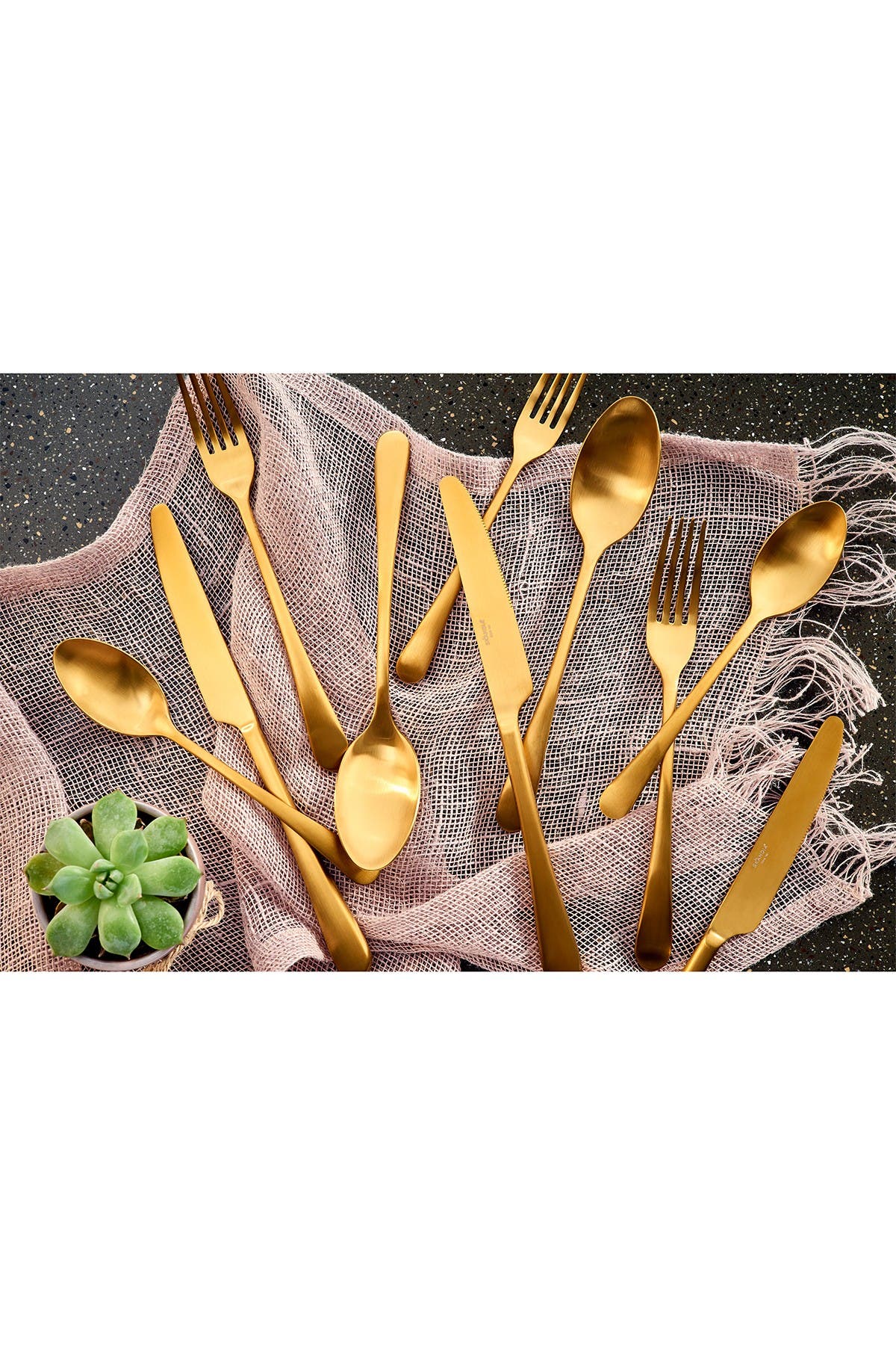 Hampton Skandia Mirabella Satin Gold 20Piece Flatware Set
