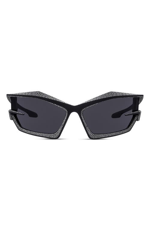 Givenchy 69mm Geometric Sunglasses in Matte Black /Silver Flash at Nordstrom