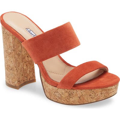 Charles David Jinx Platform Slide Sandal, Brown