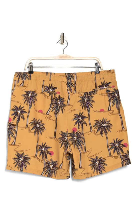 Shop Rip Curl Party Volley Swim Shorts In Mustard
