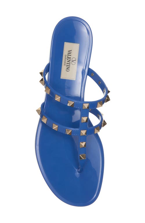 Shop Valentino Garavani Rockstud Jelly Sandal In Riverside Blue