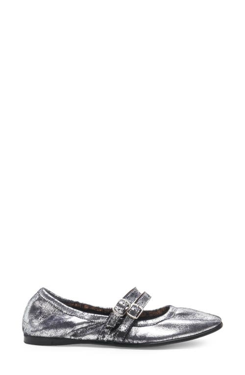Shop Free People Gemini Ballet Flat In Silver Distressed