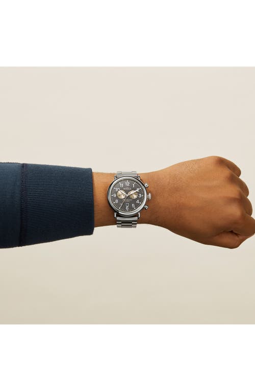Shinola The Runwell Chronograph Cool Grey Dial Quartz Mens Watch S0120161938 In Silver/grey/cream