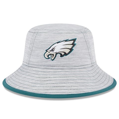 Men's New Era Gray Philadelphia Eagles Distinct Bucket Hat