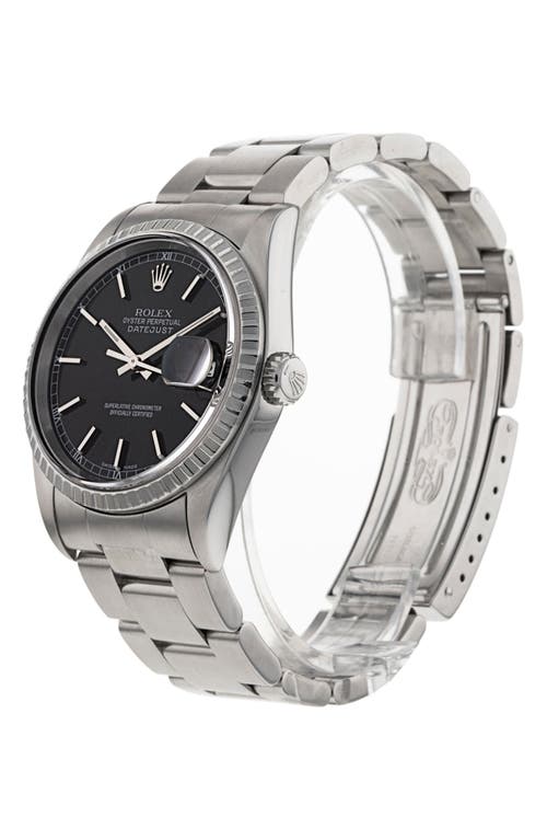 Shop Watchfinder & Co. Rolex  Datejust Automatic Bracelet Watch, 36mm In Black/silver