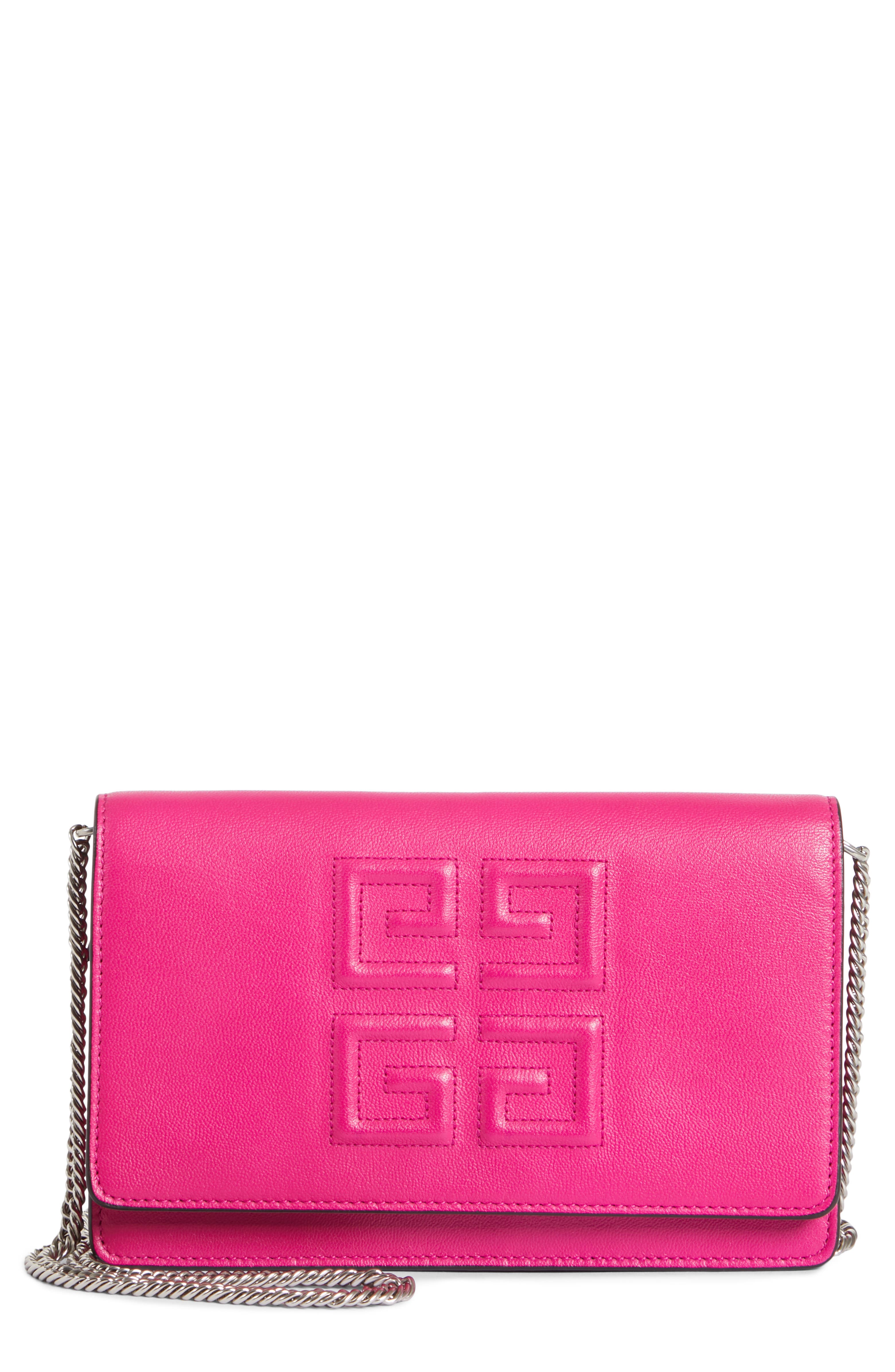 Givenchy Embossed Emblem Wallet on a Chain | Nordstrom