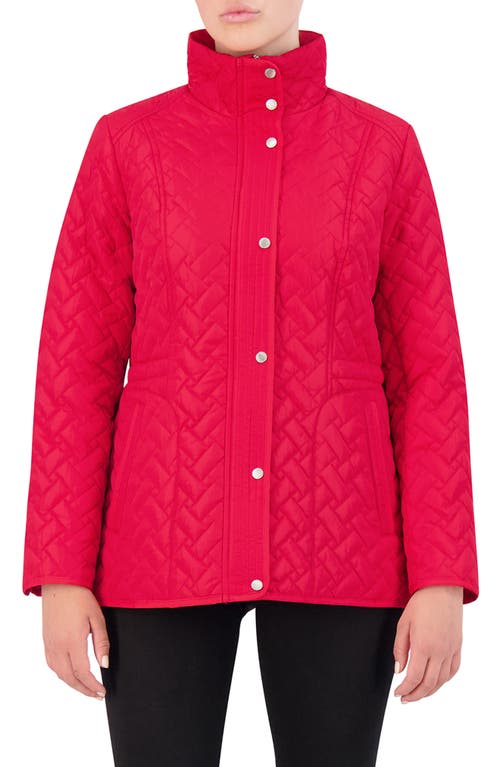 Signature Quilted Jacket in Red