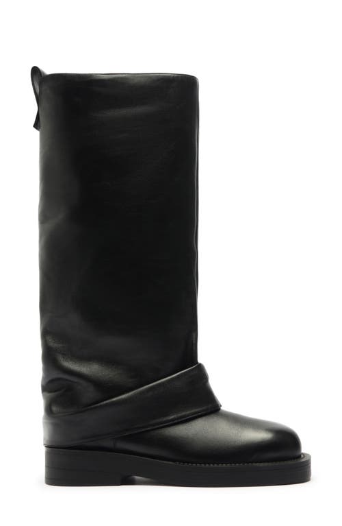 Schutz Keira Up Platform Knee High Boot In Black