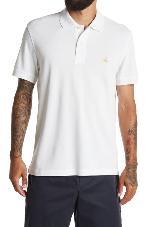 Brooks Brothers Solid Slim Fit Polo in White 