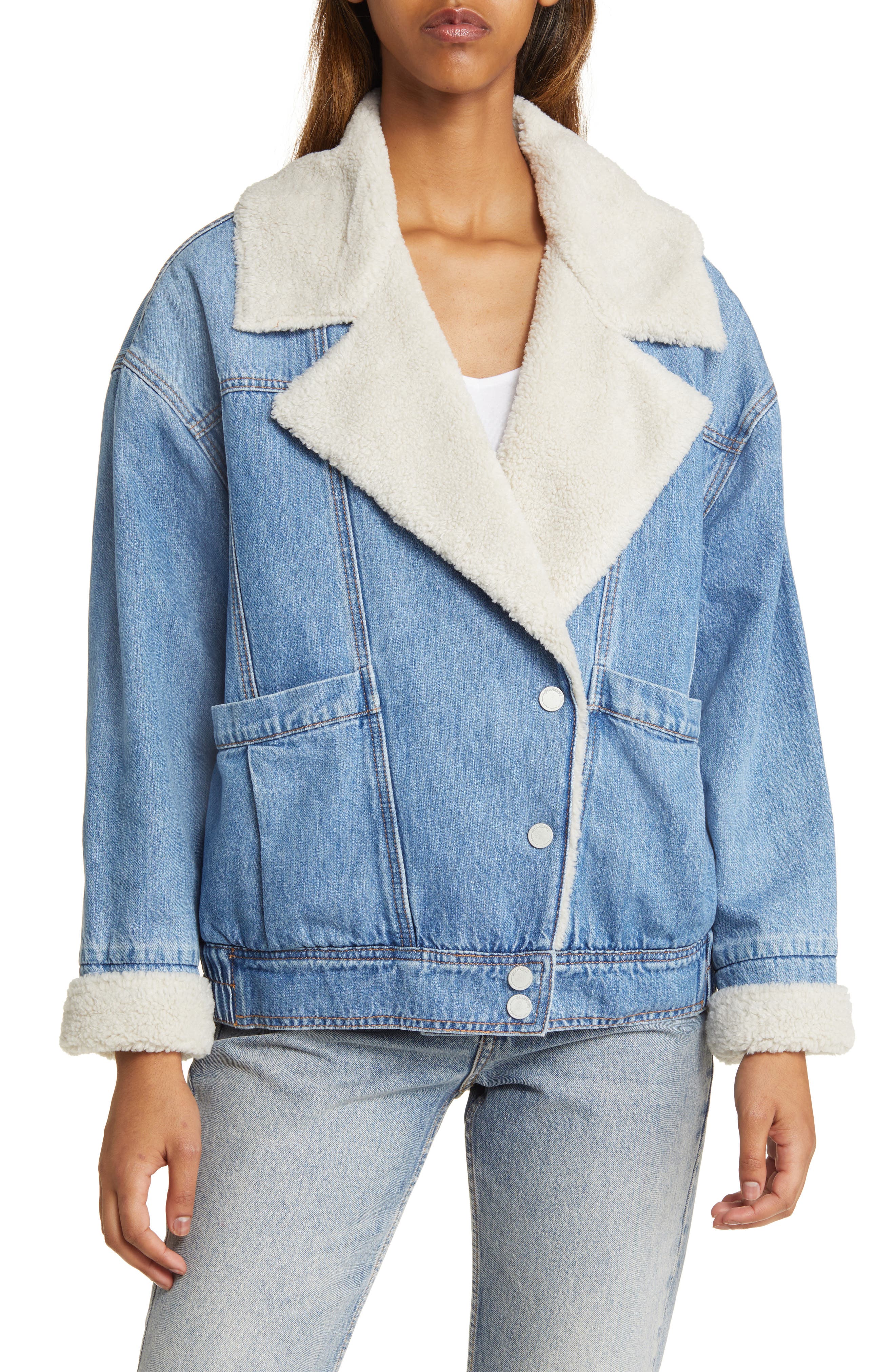 BLANKNYC Quilted Faux Fur Mixed Media Jacket