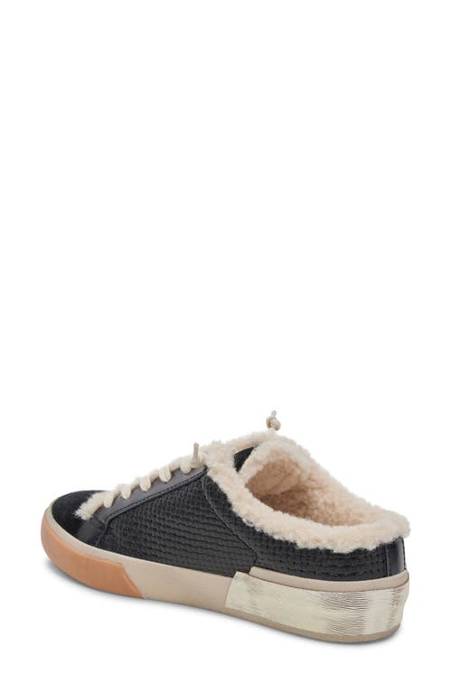 Shop Dolce Vita Zantel Faux Shearling Lined Slip-on Sneaker In Black Woven