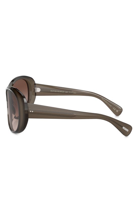 Oliver Peoples Maridan 62mm Oversize Round Sunglasses In Taupe