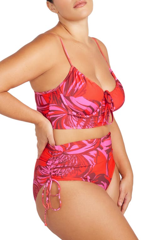 Artesands Les Fauves Degas High Waist Bikini Bottoms In Red