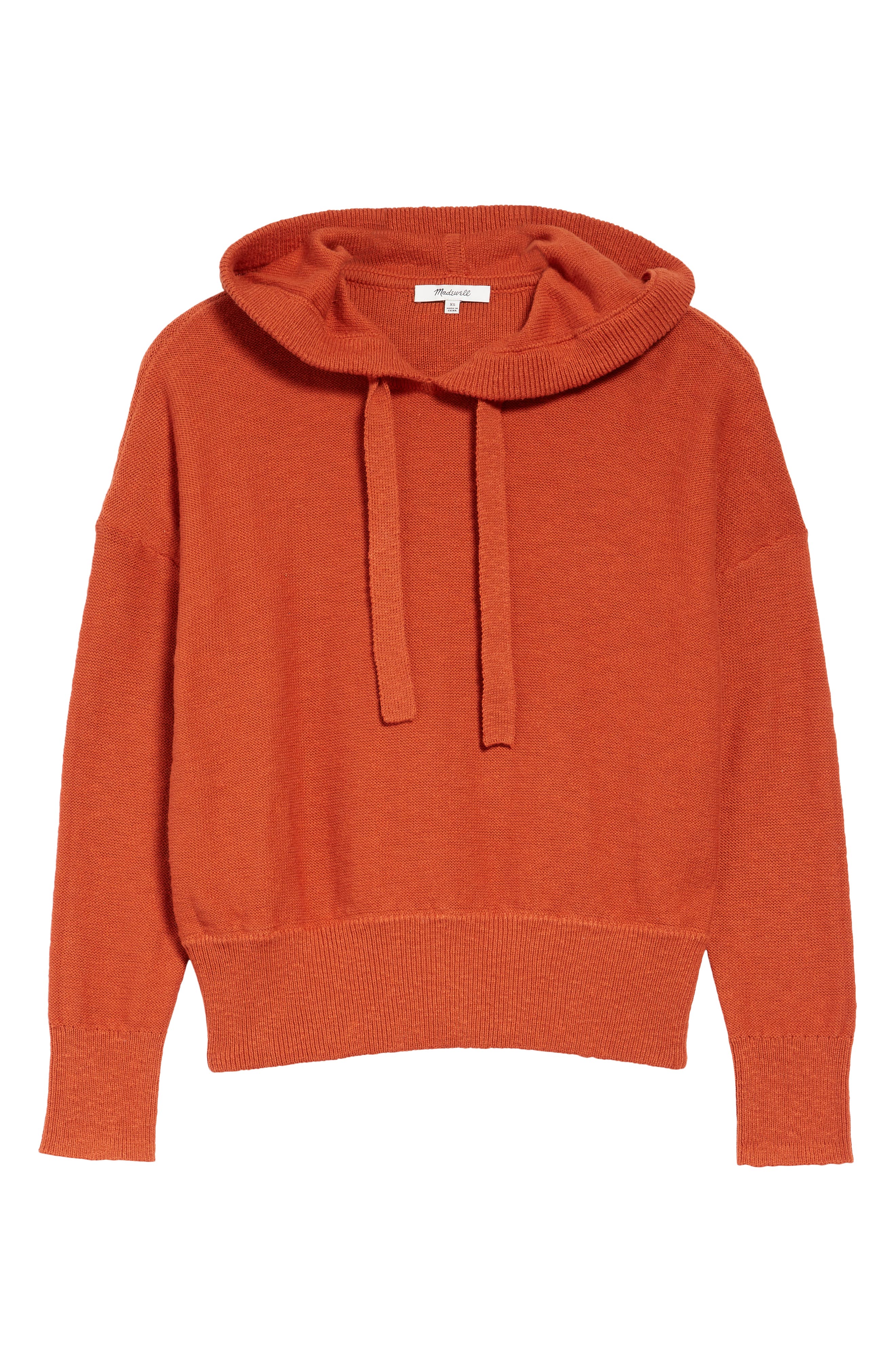 orange zip up sweater