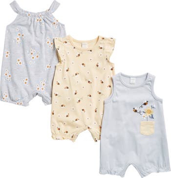 Petit Lem Sleeveless Romper - Diggers on Off-White main image 0