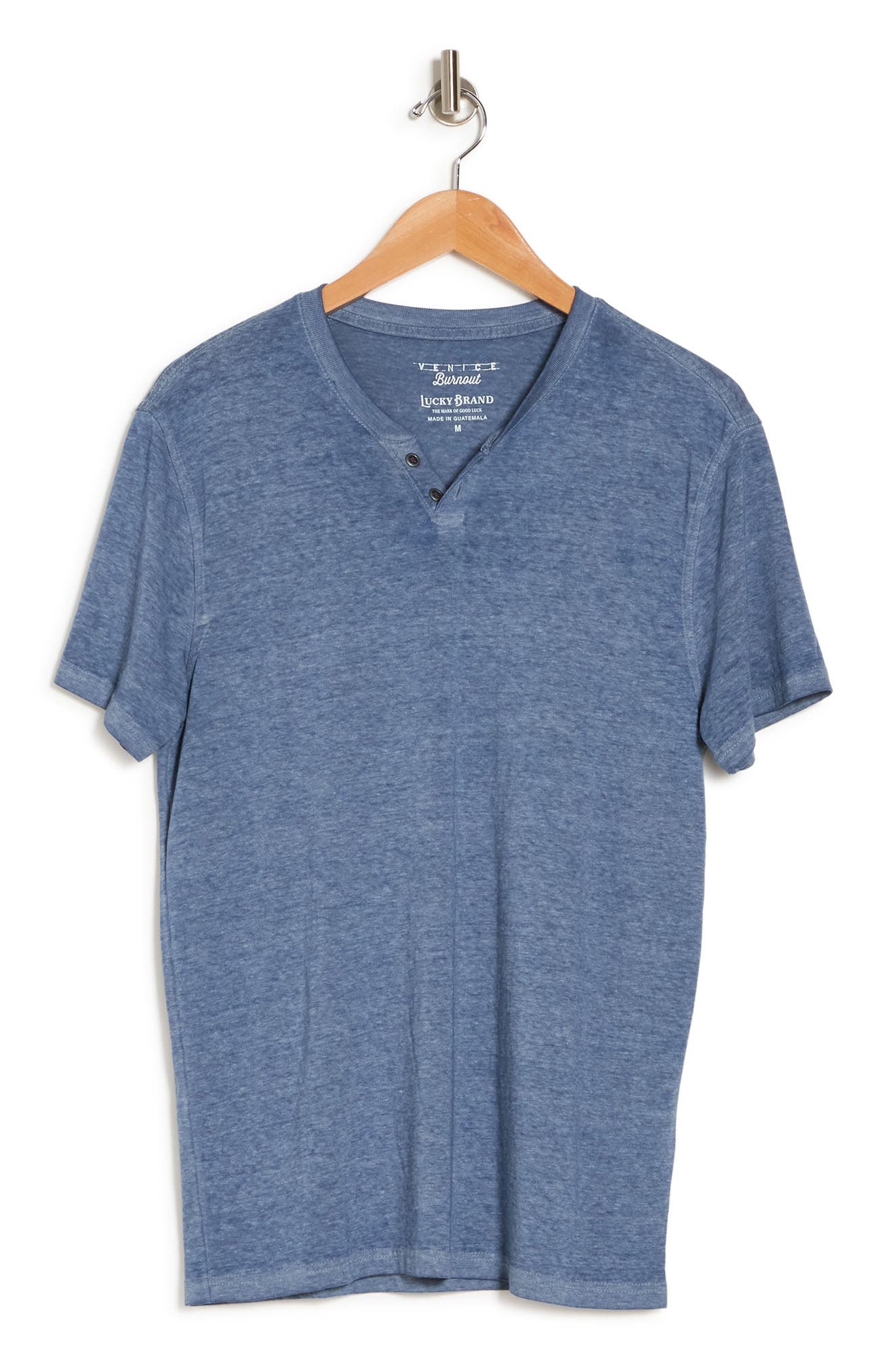 Lucky Brand Men's Venice Burnout Notch Neck Knit Short Sleeves T-shirt In  Monaco Blu