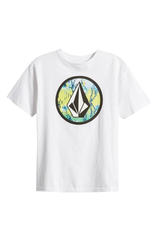 Volcom Kids' Crisp Stone Fill Graphic T-Shirt in White