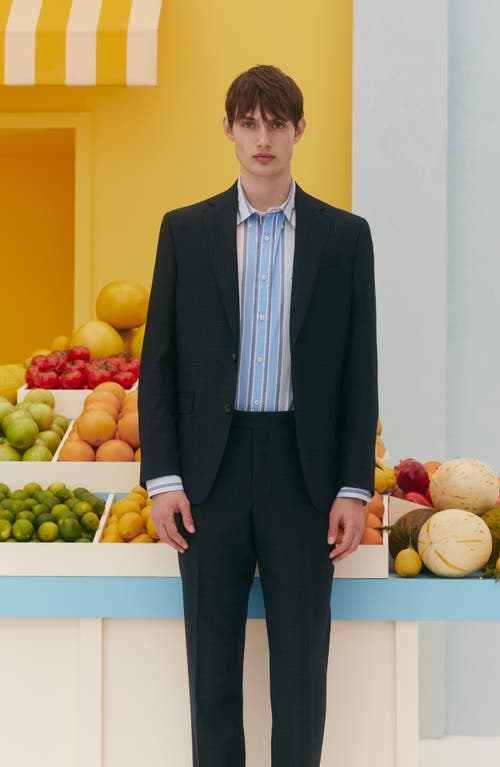 Jack Victor Esprit Contemporary Fit Tonal Deco Check Wool Suit In Navy