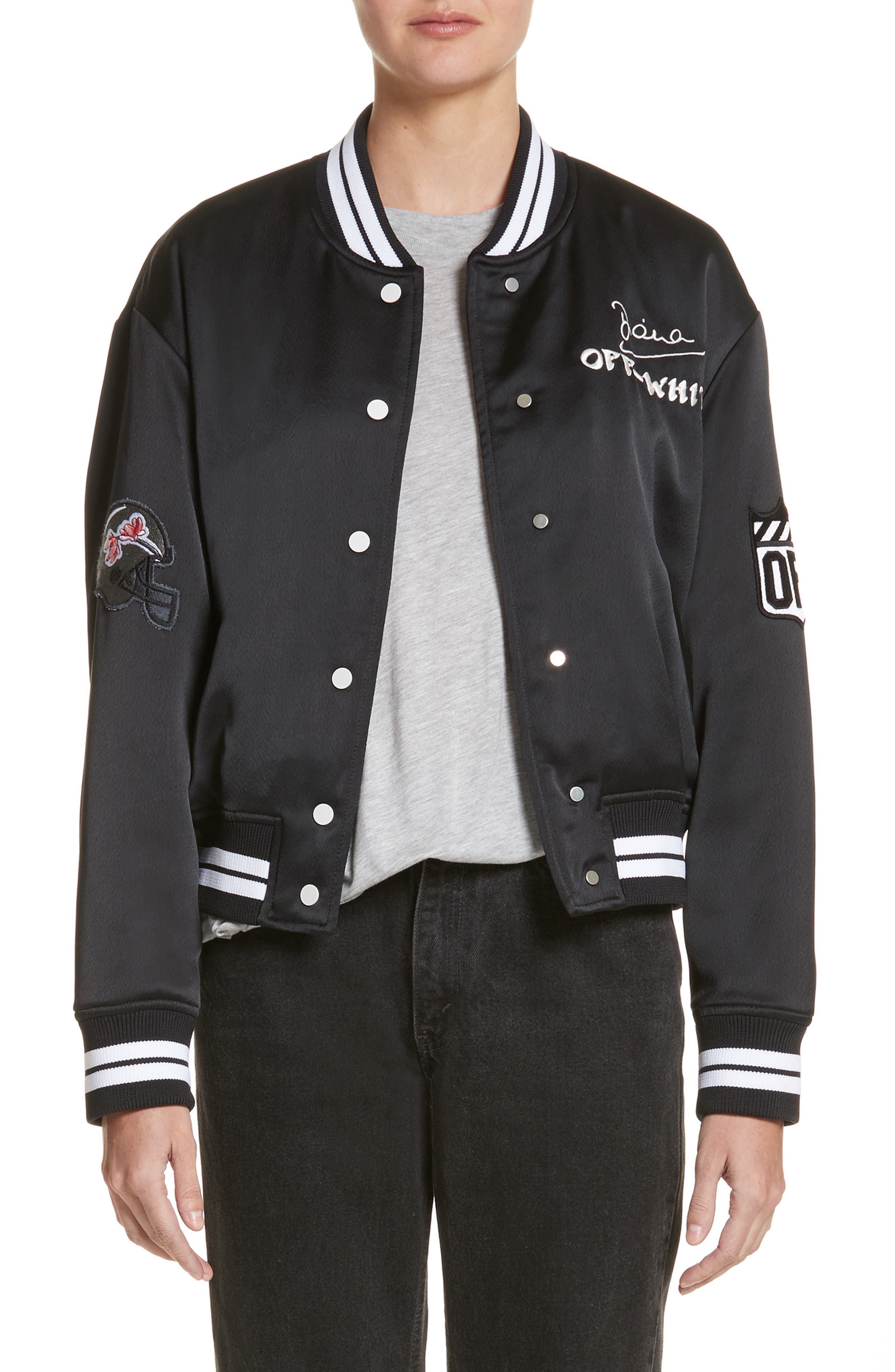 OffWhite Varsity Bomber Jacket Nordstrom