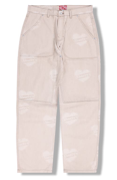 Shop Pleasures X Shorty's Heart Ultra Loose Fit Work Pants In Beige