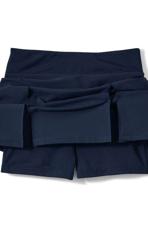 LANDS' END LANDS' END SCHOOL UNIFORM GIRLS PERFORMANCE PLEATED SKORT ABOVE THE KNEE