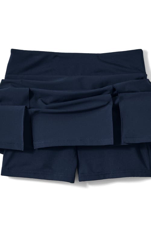 Shop Lands' End School Uniform Girls Performance Pleated Skort Above The Knee In Classic Navy