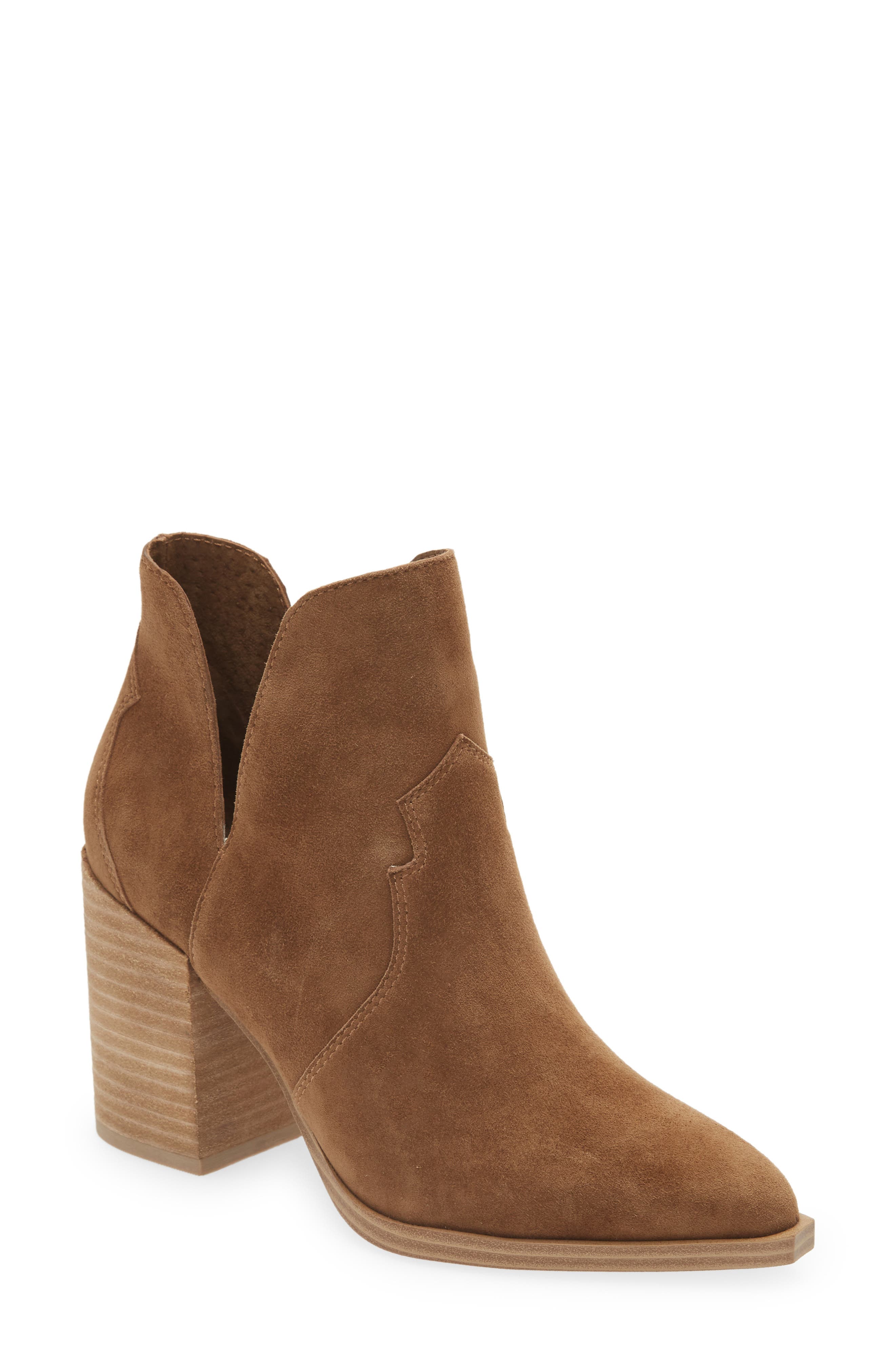 womens suede tan ankle boots