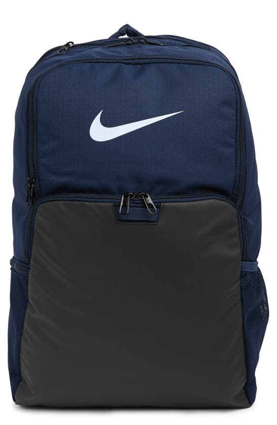 Nike Brasalia 9.5 Training Backpack In Midnight Navy/ Black/ White