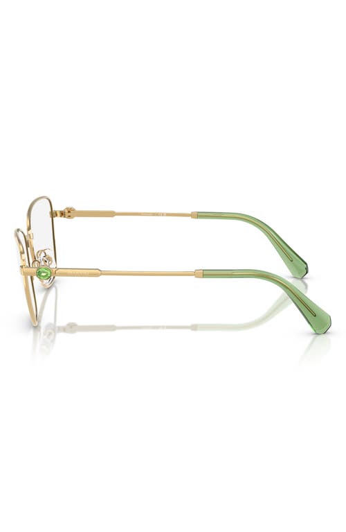 Swarovski 53mm Cat Eye Optical Glasses In Gold